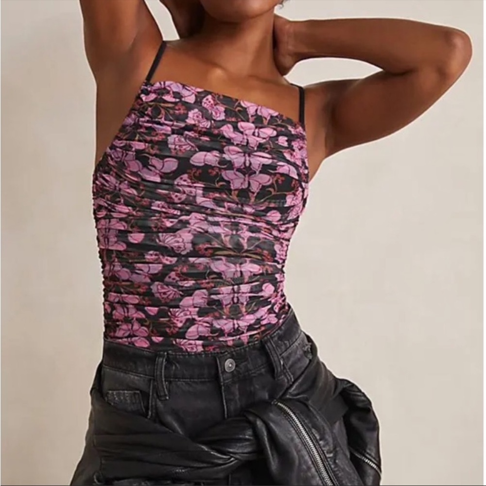 FREE PEOPLE Small Milkshake Mesh Bodysuit